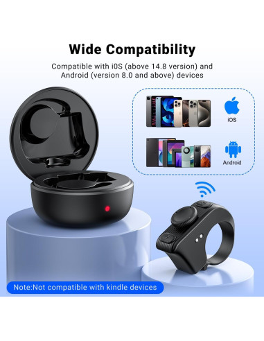 Anillo de Desplazamiento Remoto Bluetooth MILOUZ R1 - Negro