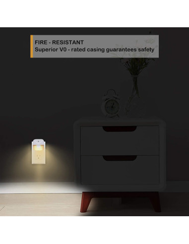 Luz Nocturna LED Uigos, Sensor Crepúsculo, Paquete de 6