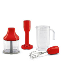 Batidora de Mano Smeg Retro Roja HBF01 con Accesorios