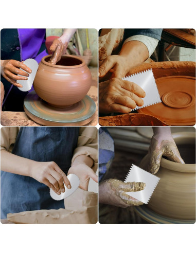 Herramienta de Escultura de Arcilla DAJISI 2 Pcs Acero Inoxidable