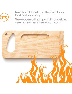 Raspador de Parrilla de Madera Outset 25,4 cm Bambú 2