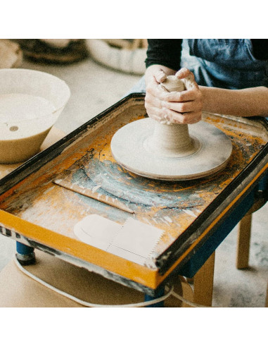 Juego de 4 raspadores de arcilla ARTIBETTER acero inoxidable