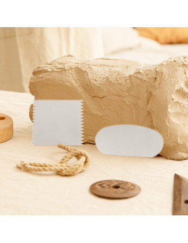 Juego de 4 raspadores de arcilla ARTIBETTER acero inoxidable