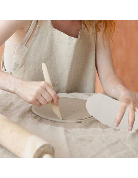 Juego de 4 raspadores de arcilla ARTIBETTER acero inoxidable