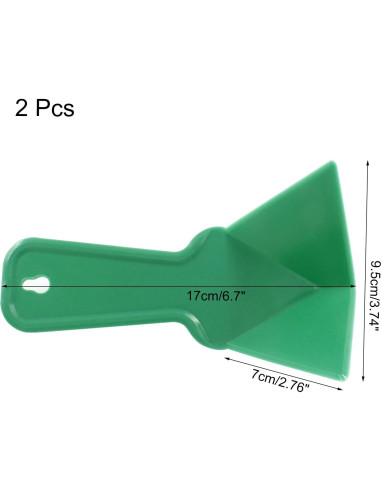 2 Raspadores de Esquina de Yeso Unlorspy Verde 17x9.5 cm