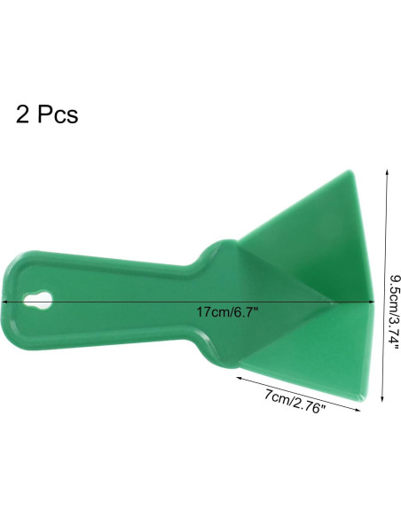 2 Raspadores de Esquina de Yeso Unlorspy Verde 17x9.5 cm