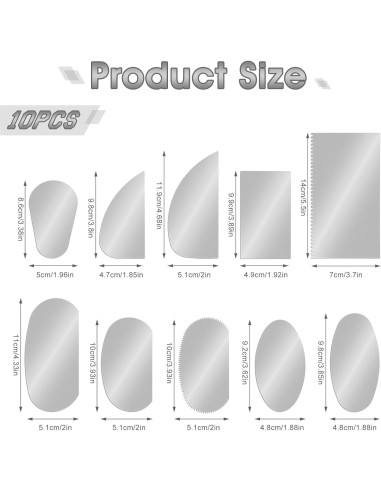 Kit de 10 Herramientas de Cerámica Acero Inoxidable Meyeyaia