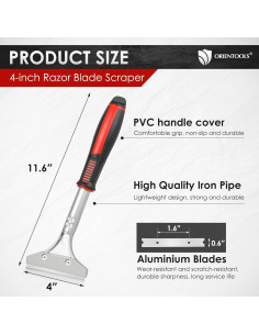 Rascador de Cuchilla 10 cm ORIENTOOLS Mango Largo Mejorado 2