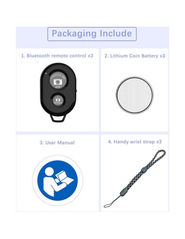 Disparador Remoto Bluetooth Kolotesame ABS-03 para Cámara