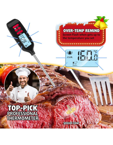 Termómetro Digital de Carne Antonki con Sonda Larga 13.9cm
