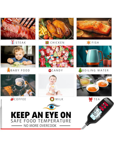 Termómetro Digital de Carne Antonki con Sonda Larga 13.9cm
