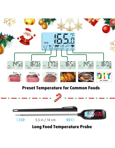 Termómetro Digital de Carne Antonki con Sonda Larga 13.9cm
