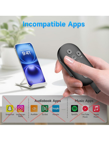 Control Remoto Bluetooth SEANCHEER R1 para TikTok y eBooks