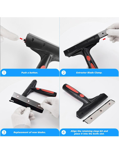 Raspador de Cuchillas EHDIS 15,24 cm con 10 Repuestos