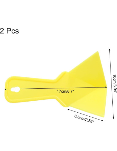 2 Raspadores de Esquina de Yeso Amarillo 17x10 cm ABS