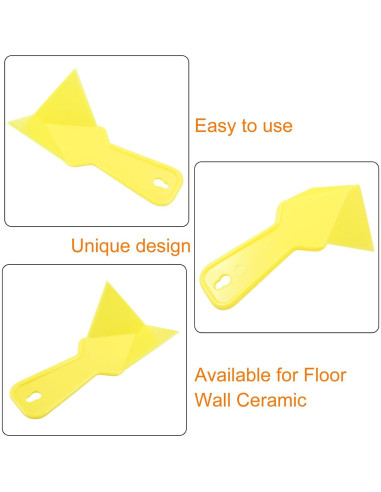 2 Raspadores de Esquina de Yeso Amarillo 17x10 cm ABS