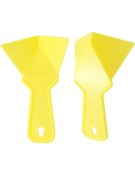 2 Raspadores de Esquina de Yeso Amarillo 17x10 cm ABS
