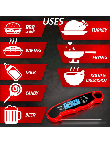 Termómetro Digital Instantáneo Smak DT-68 para Carne 15,6 cm