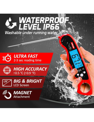 Termómetro Digital para Carne Smak DT-79 Resistente al Agua