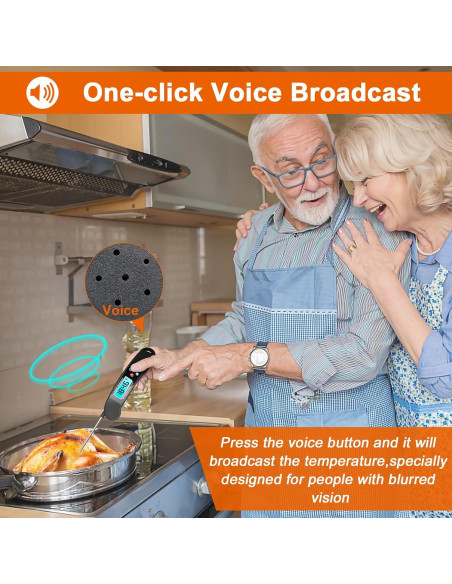 Termómetro Digital Hablante Awaiymi para Ciegos IPX6