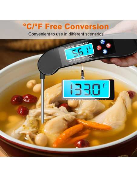 Termómetro Digital Hablante Awaiymi para Ciegos IPX6