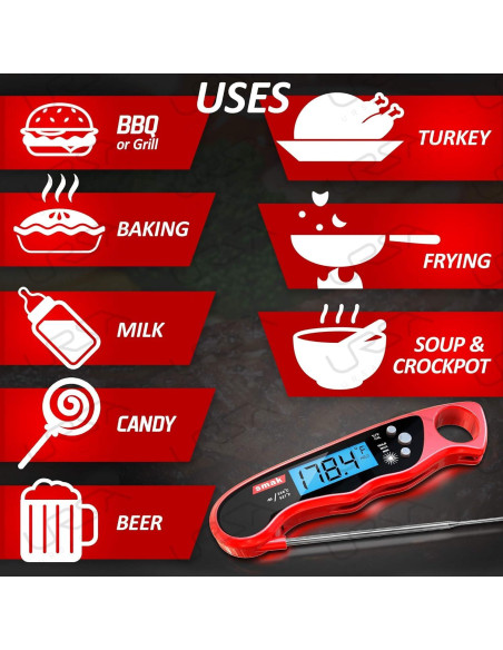 Termómetro Digital para Carne Smak DT-79 Resistente al Agua