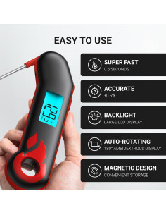 Termómetro de Carne Digital ThermoMaven, Precisión NIST, IP67 2