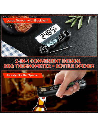 Termómetro Digital de Cocina Kejector FNT001 Sonda Plegable