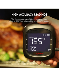 Termómetro Digital Bluetooth Tenergy con 6 Sondas Inoxidable 2