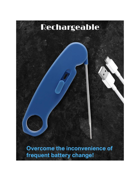 Termómetro Digital de Carne BRAPILOT FT700 Recargable Azul