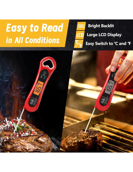 Termómetro Digital de Carne Biison D2 con Abrebotellas