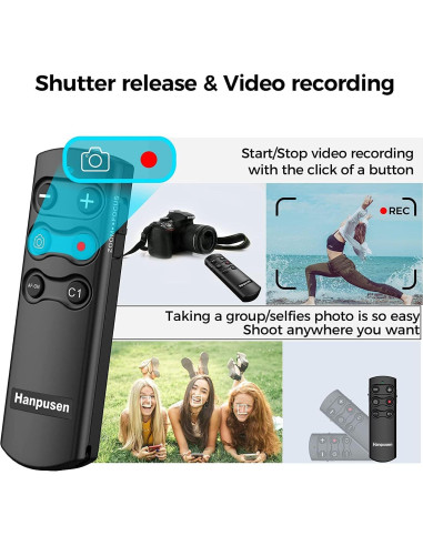 Control Remoto Inalámbrico Hanpusen RMT-P1BT para Cámara Sony