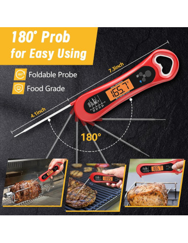 Termómetro Digital de Carne Biison D2 con Abrebotellas