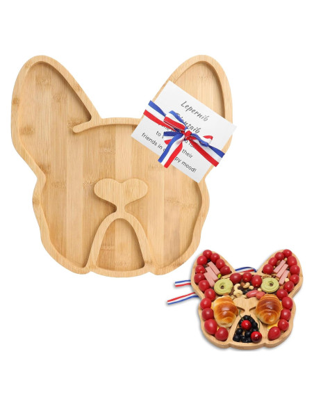 Tabla de Queso A AIFAMY Bulldog Francés 30,48 cm Bambú
