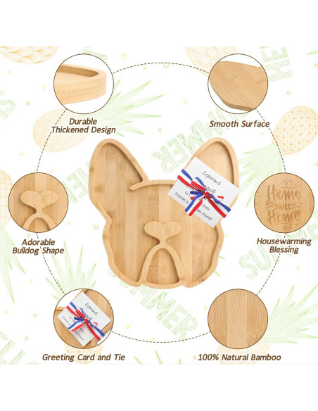 Tabla de Queso A AIFAMY Bulldog Francés 30,48 cm Bambú
