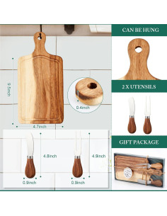 Conjunto de Regalo de Queso Ziliny con Tabla y Cuchillos 2