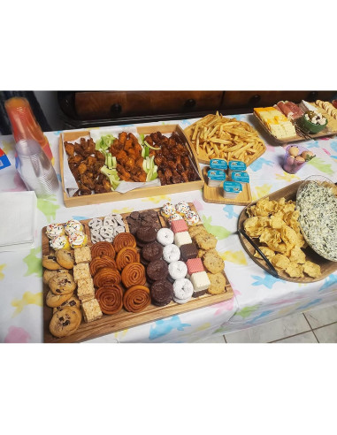 Set de Bandejas de Bambú PAFREWOG 3 Piezas 42x30cm