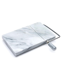 Cortador de Queso de Mármol Fox Run Blanco con 2 Cables