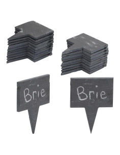 Etiquetas de Queso de Pizarra Juvale - 20 Piezas con Tizas