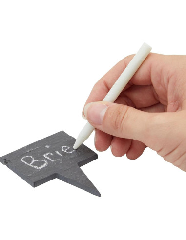 Etiquetas de Queso de Pizarra Juvale - 20 Piezas con Tizas