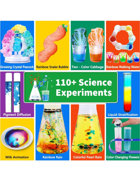 Kit de Experimentos Científicos JOPSHEEN 110+ Proyectos STEM Kit de Experimentos Científicos JOPSHEEN 110+ Proyectos STEM