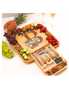 Tabla de Charcutería Personalizada Bambú Grande 35,5cm