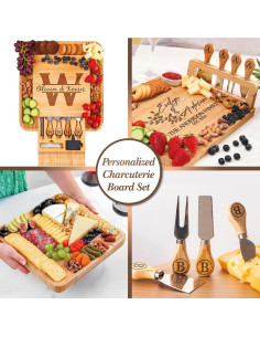 Tabla de Charcutería Personalizada Bambú Grande 35,5cm 2