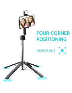 Palo de Selfie Trípode Ambertronix AT-257B con Luz LED 2