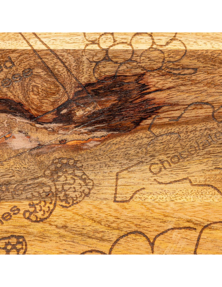 Tabla de Queso de Madera de Mango Creative Co-Op 54,61x36,83cm