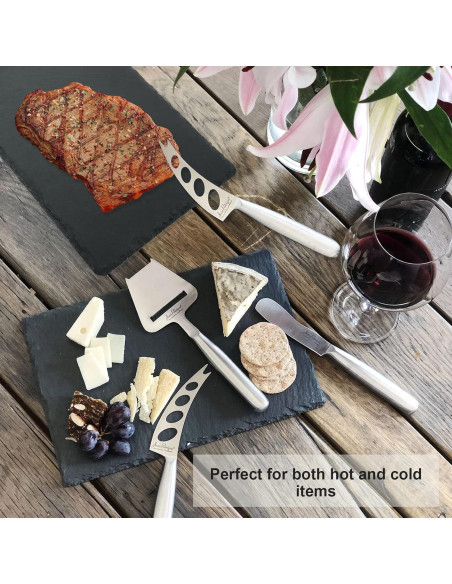 4 Tablas de Queso de Pizarra EATHEATY 30x20 cm Negra