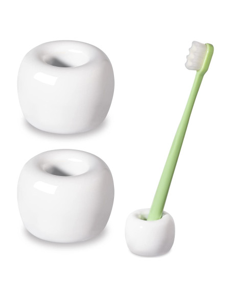 Soporte de Cepillo de Dientes Cerámico Urbanstrive Blanco 2 Pzas