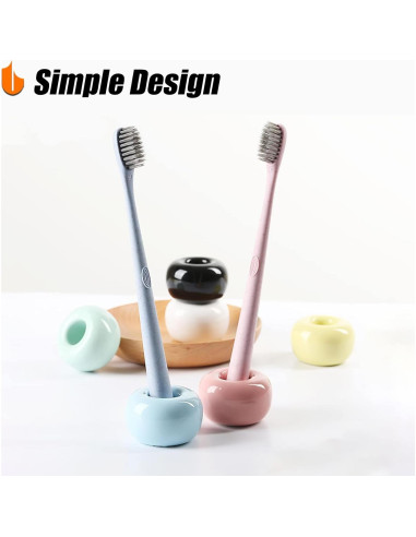 Soporte de Cepillo de Dientes Cerámico Urbanstrive Blanco 2 Pzas