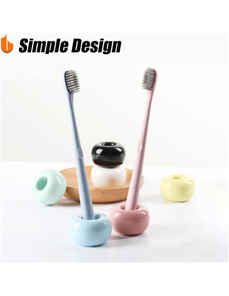 Soporte de Cepillo de Dientes Cerámico Urbanstrive Blanco 2 Pzas