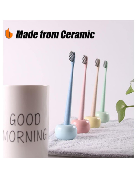 Soporte de Cepillo de Dientes Cerámico Urbanstrive Blanco 2 Pzas
